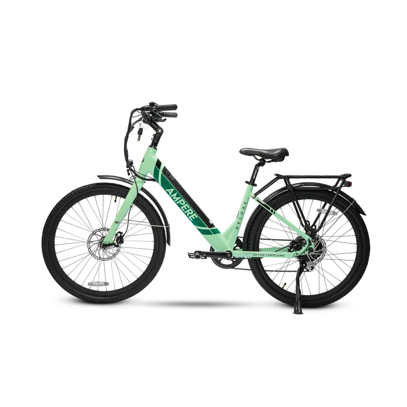 Ampere Deluxe Step Through 26 Inch Wheel Electric Bike Green-1
